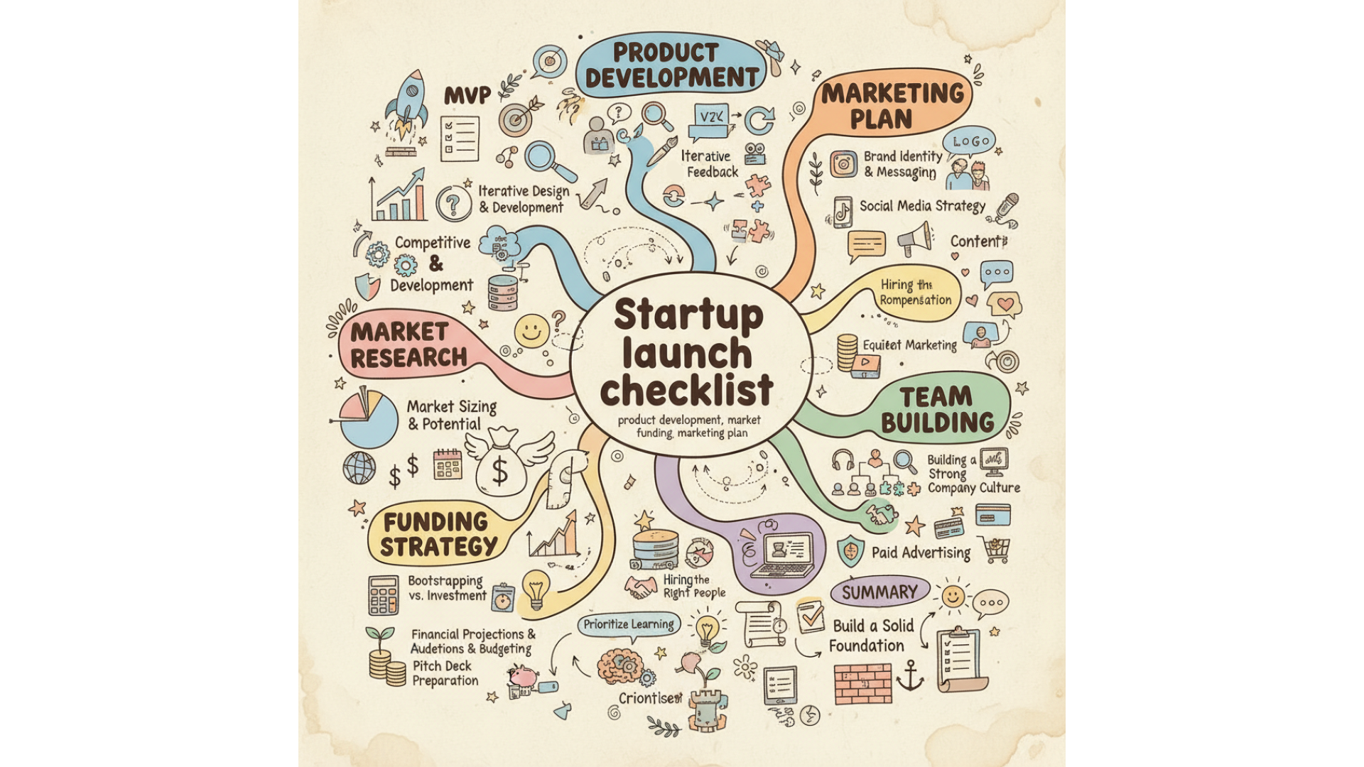 Mind Map Sketch - Radial Layout (Required)