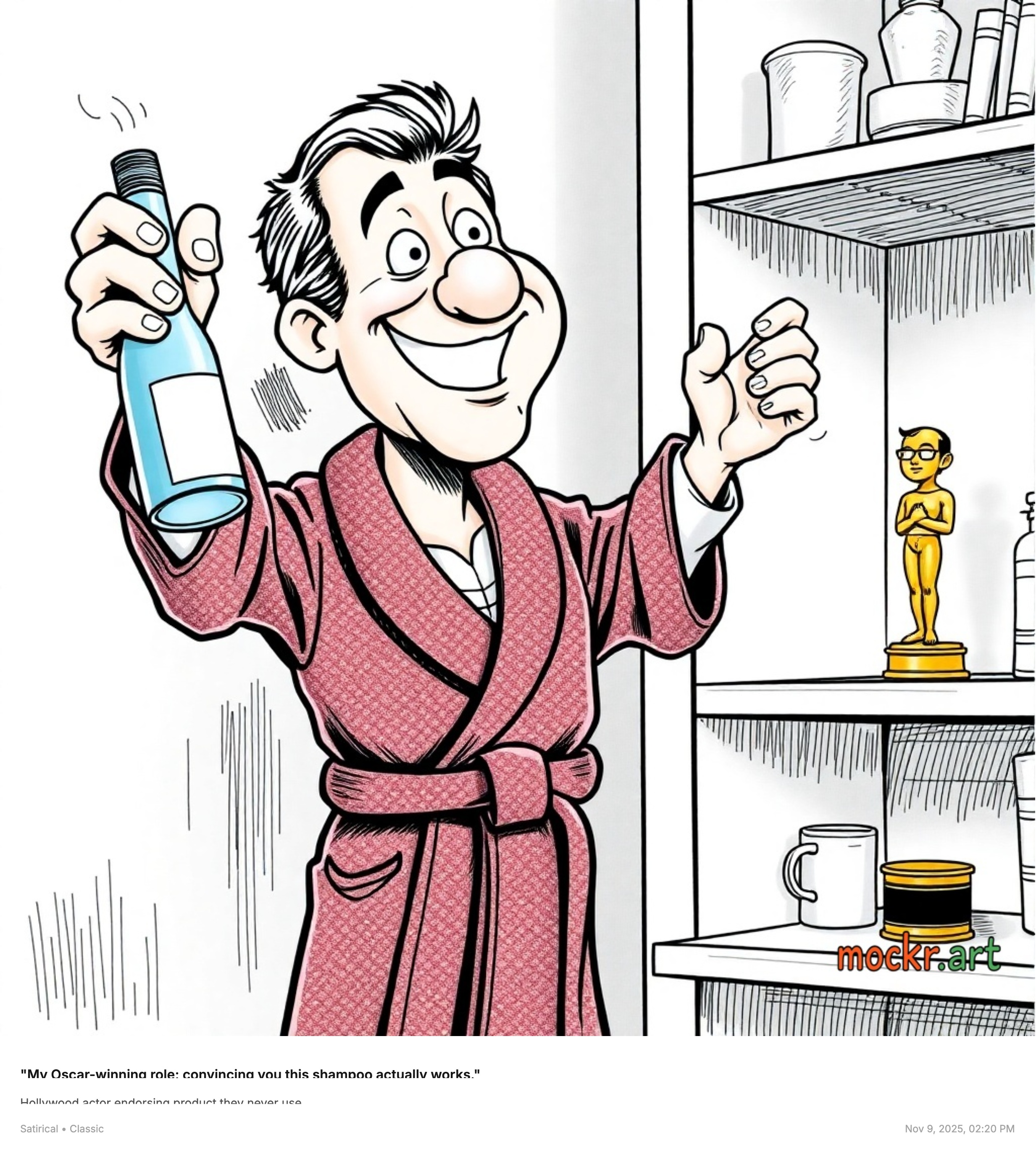 Entertainment satire example: Celebrity Endorsements